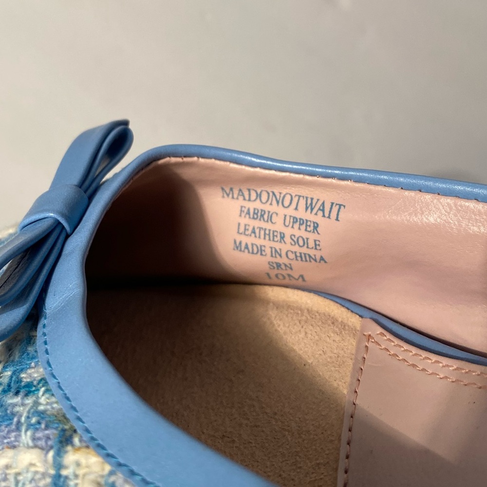 Anne Klein Blue Tweed Pointed Toe Mules - Picture 8 of 13